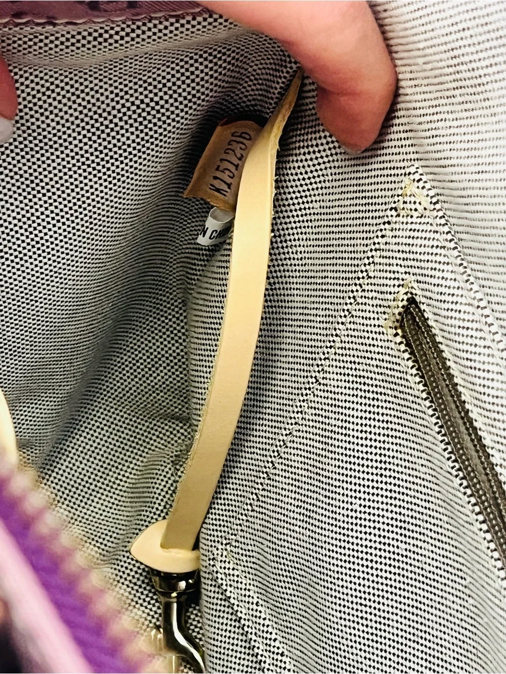 Dooney & Bourke Vintage Signature Monogram Canvas Satchel Bag
